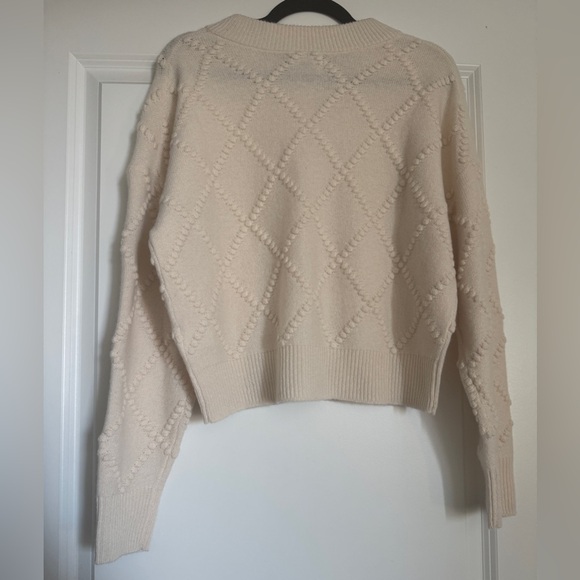 NWT! J. CREW Women’s Popcorn-stitch Cardigan in Vintage Wool, Ivory, Size Small - Picture 6 of 14